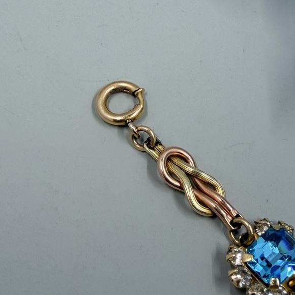 12K 1/20 GF Vintage Austrian Crystal Tennis Bracelet - Picture 4 of 8